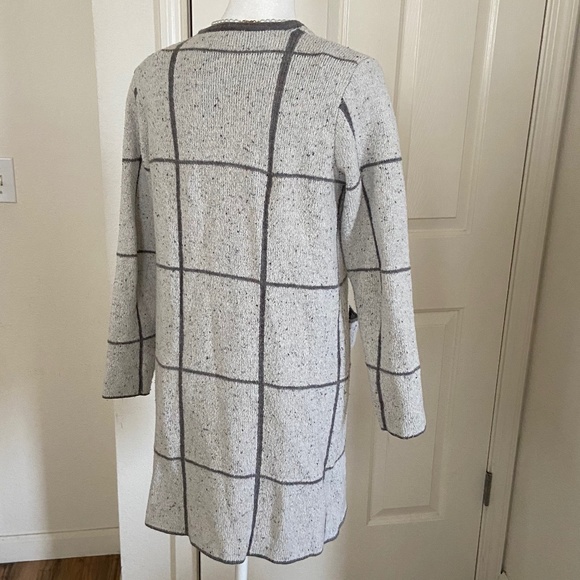 APT. 9 Grey Striped Long Cardigan - Picture 7 of 11